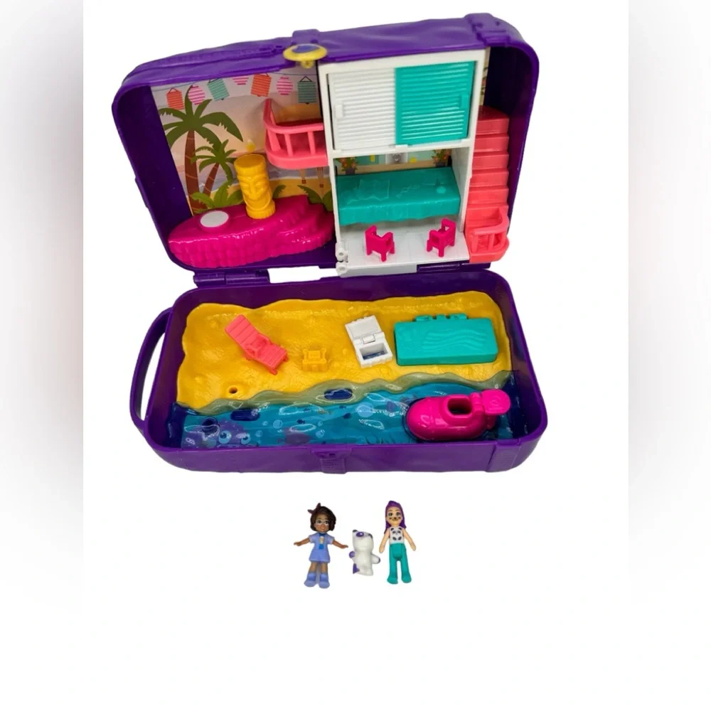 Polly Pocket Hidden in Plain Sight Beach Vibes Backpack Playset Mixed 2017.READ!